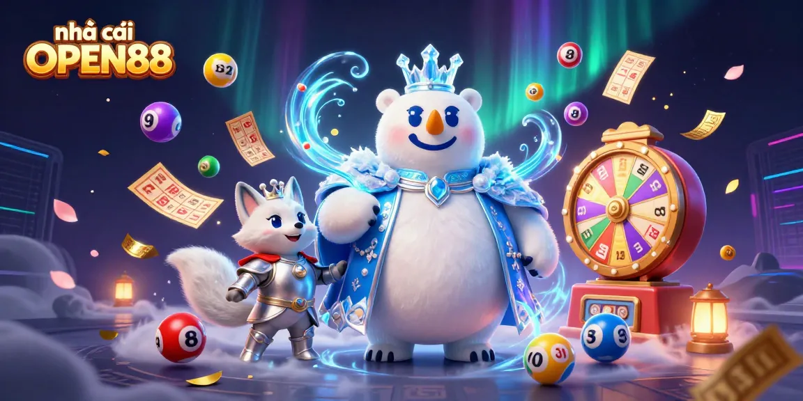 Engage with thrilling chances at nhà cái OPEN88 as the kingly polar bear and snow fox reveal vibrant lottery elements.