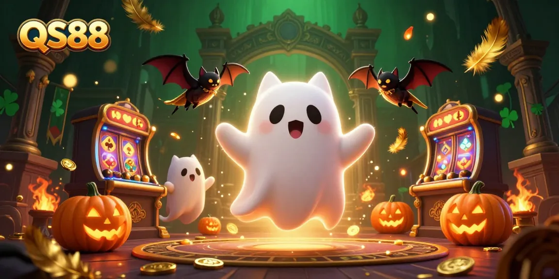 Experience thrilling gameplay with QS88 in this vibrant casino scene featuring unique characters and elements.