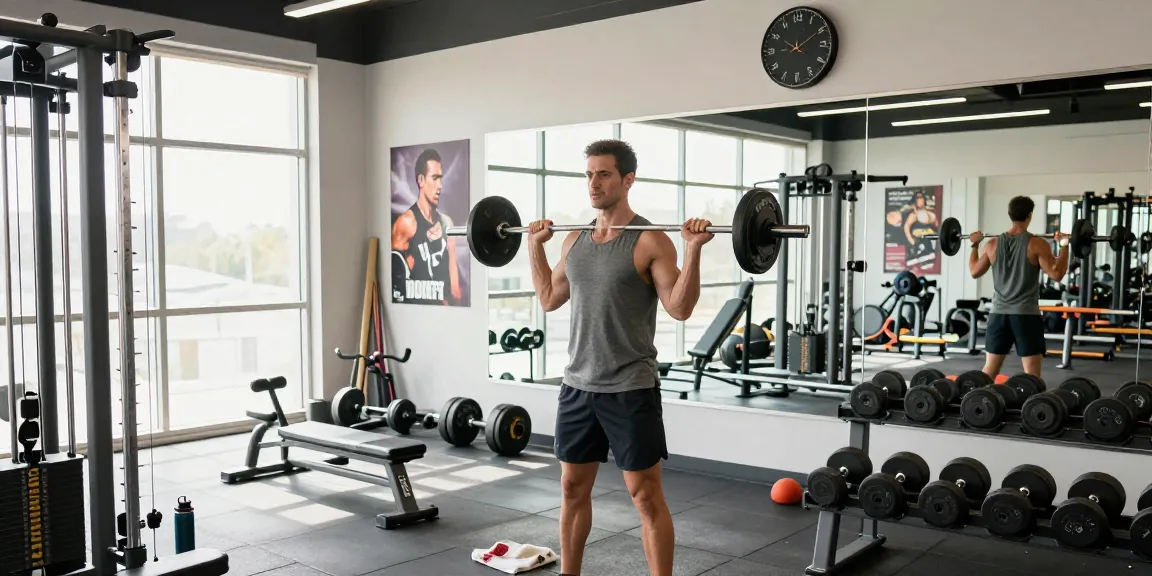 Anabolika Shop - athlete lifting weights in an energetic gym environment, showcasing determination and fitness equipment.