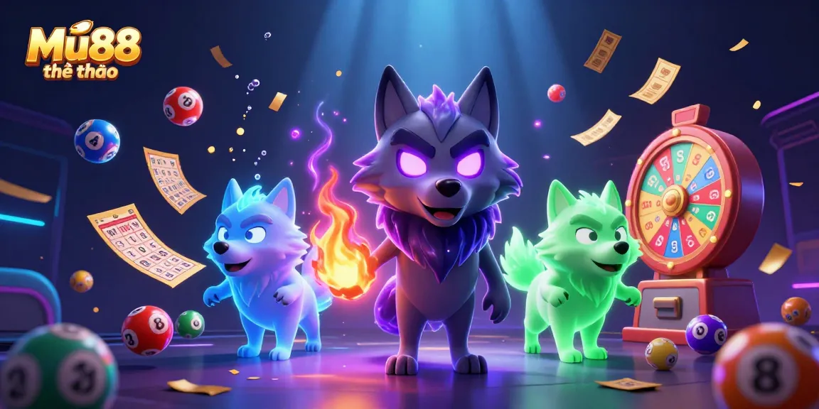 Engage with Mu88 thể thao's vibrant atmosphere of ghostly wolves and lively lottery elements.