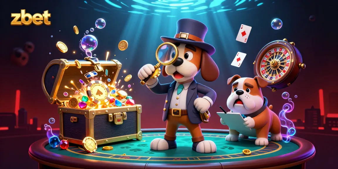 Engage in thrilling adventures with zbet featuring a detective duo in a vibrant casino scene.